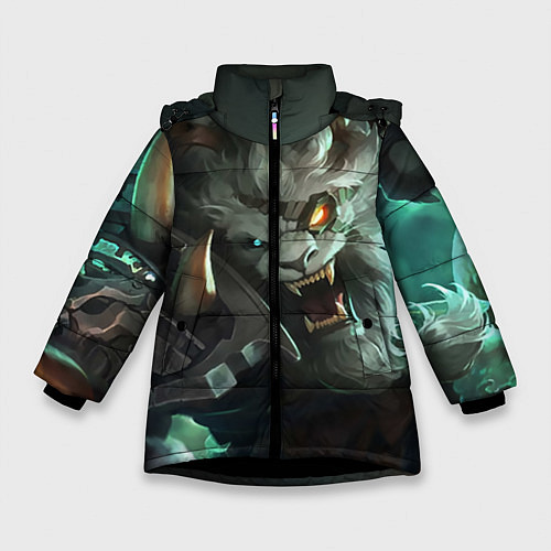 Зимняя куртка для девочки Ренгар / 3D-Черный – фото 1