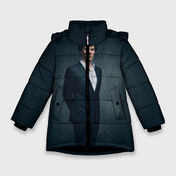 Куртка зимняя для девочки Шерлок, цвет: 3D-черный