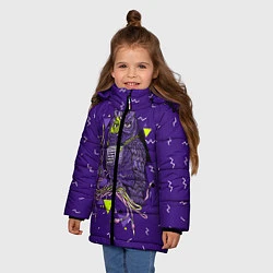 Куртка зимняя для девочки Сова хипстер, цвет: 3D-черный — фото 2