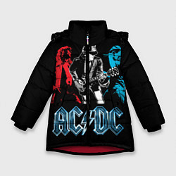 Куртка зимняя для девочки AC/DC: Ice & Fire, цвет: 3D-красный