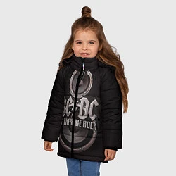 Куртка зимняя для девочки AC/DC: Let there be rock, цвет: 3D-черный — фото 2