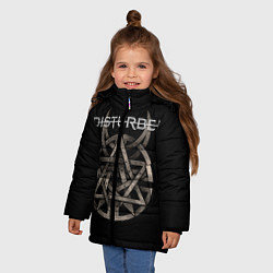 Куртка зимняя для девочки Disturbed Logo, цвет: 3D-черный — фото 2