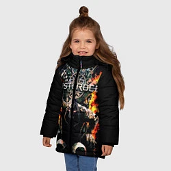 Куртка зимняя для девочки Disturbed: Flame Throne, цвет: 3D-черный — фото 2