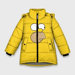 Куртка зимняя для девочки Гомер стесняется, цвет: 3D-светло-серый