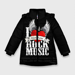 Зимняя куртка для девочки I Love Rock Music