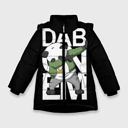 Куртка зимняя для девочки Panda dab, цвет: 3D-черный