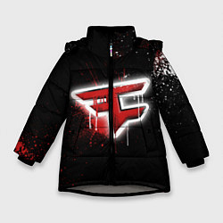 Куртка зимняя для девочки FaZe Clan: Black collection, цвет: 3D-светло-серый