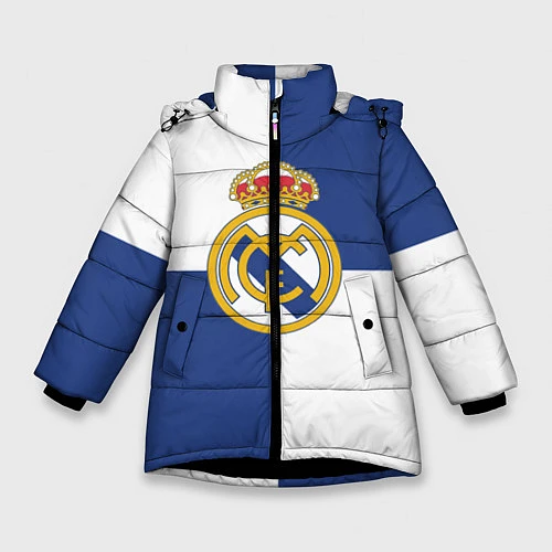 Зимняя куртка для девочки Real Madrid: Blue style / 3D-Черный – фото 1