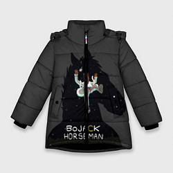 Куртка зимняя для девочки Bojack Horseman, цвет: 3D-черный