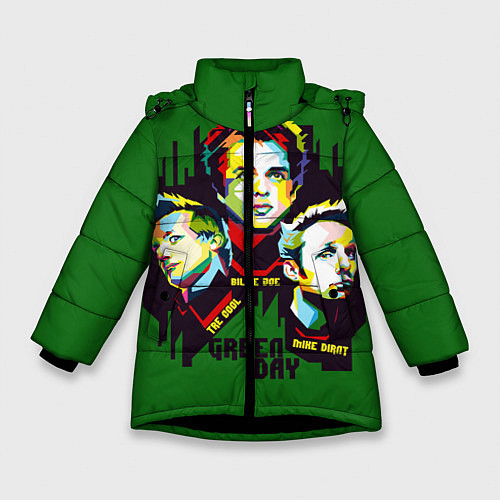 Зимняя куртка для девочки Green Day: Trio / 3D-Черный – фото 1