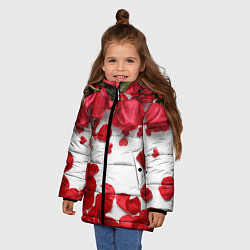Куртка зимняя для девочки Сильные чуства, цвет: 3D-черный — фото 2