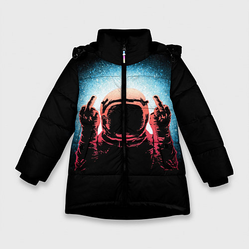 Зимняя куртка для девочки Spaceman / 3D-Черный – фото 1