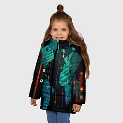 Куртка зимняя для девочки Digital world, цвет: 3D-красный — фото 2