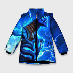 Куртка зимняя для девочки Razor Ligthning, цвет: 3D-черный