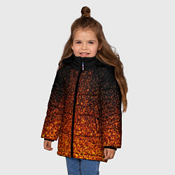Куртка зимняя для девочки БЛЕСК, цвет: 3D-черный — фото 2
