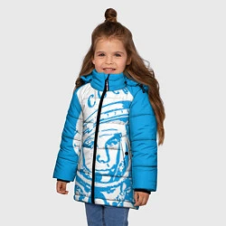 Куртка зимняя для девочки Гагарин: CCCP, цвет: 3D-красный — фото 2