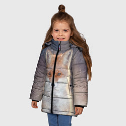 Куртка зимняя для девочки Лисьи глазки, цвет: 3D-светло-серый — фото 2