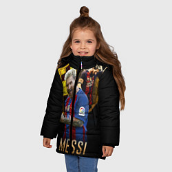Куртка зимняя для девочки Messi Star, цвет: 3D-черный — фото 2