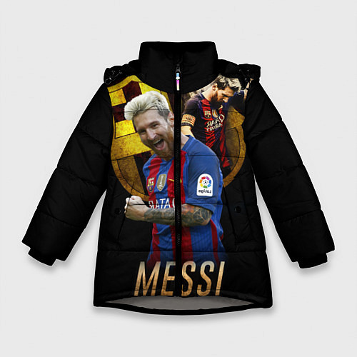 Зимняя куртка для девочки Messi Star / 3D-Светло-серый – фото 1