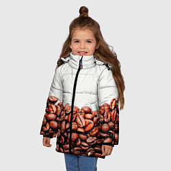 Куртка зимняя для девочки Coffee, цвет: 3D-светло-серый — фото 2
