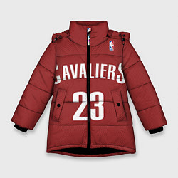 Куртка зимняя для девочки Cavaliers Cleveland 23: Red, цвет: 3D-черный
