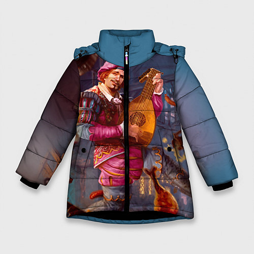 Зимняя куртка для девочки Лютик / 3D-Черный – фото 1
