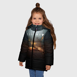 Куртка зимняя для девочки Destiny 2, цвет: 3D-черный — фото 2