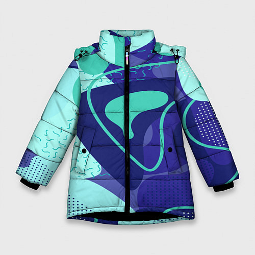 Зимняя куртка для девочки Sky pattern / 3D-Черный – фото 1