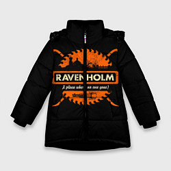Куртка зимняя для девочки Ravenholm, цвет: 3D-черный