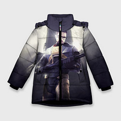 Куртка зимняя для девочки Gordon Army, цвет: 3D-черный