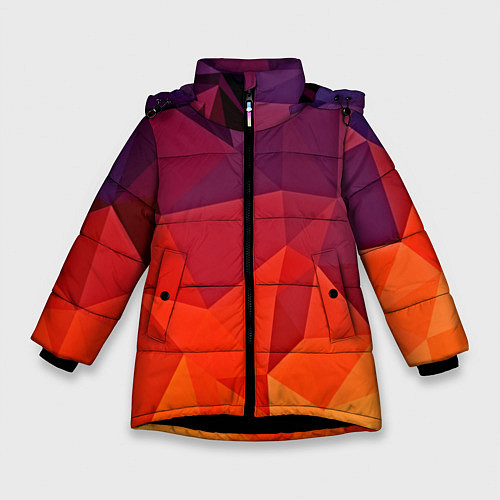 Зимняя куртка для девочки Geometric / 3D-Черный – фото 1