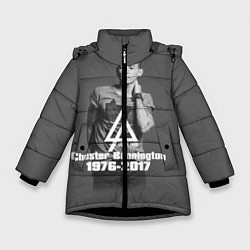 Куртка зимняя для девочки Память о Беннингтоне, цвет: 3D-черный