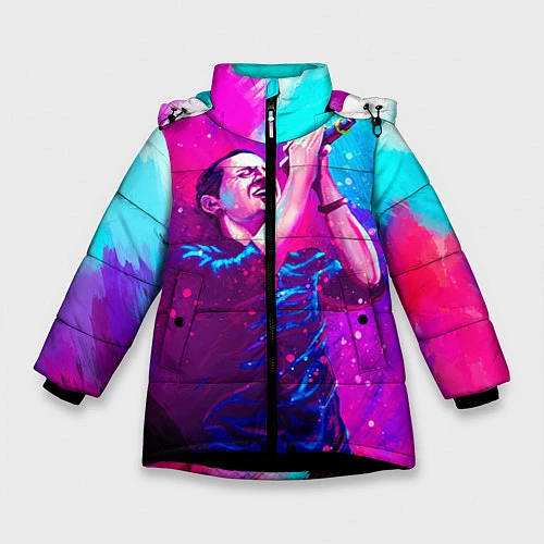 Зимняя куртка для девочки Chester Bennington: Colors / 3D-Черный – фото 1
