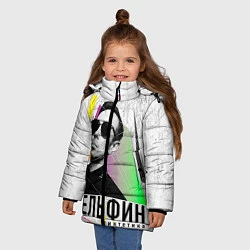 Куртка зимняя для девочки Дельфин: Синтетика, цвет: 3D-красный — фото 2