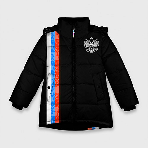 Зимняя куртка для девочки Russia - Black collection 2023 / 3D-Черный – фото 1