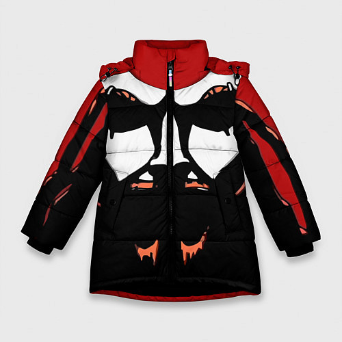 Зимняя куртка для девочки Metalocalypse: Dethklok Face / 3D-Черный – фото 1