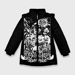 Куртка зимняя для девочки Dethklok: Metalocalypse, цвет: 3D-черный