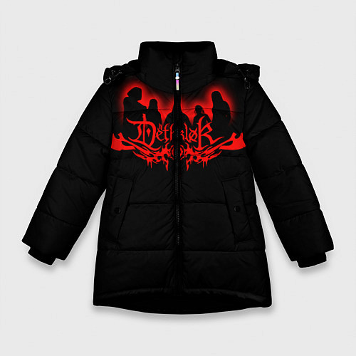 Зимняя куртка для девочки Dethklok / 3D-Черный – фото 1