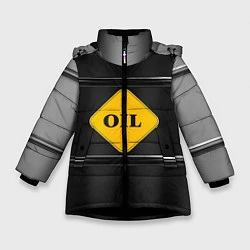 Куртка зимняя для девочки Oil, цвет: 3D-черный