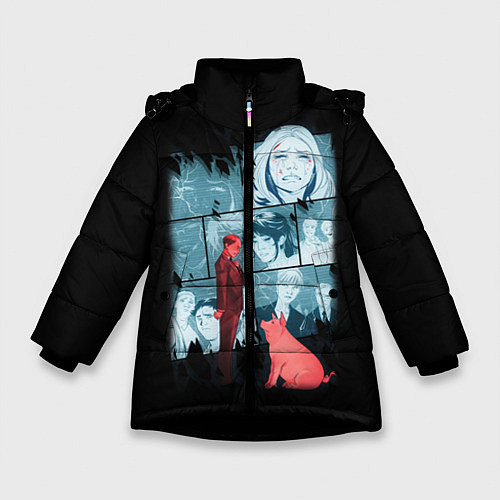 Зимняя куртка для девочки Black Mirror: Stories / 3D-Черный – фото 1