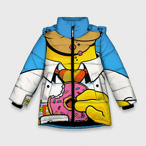Зимняя куртка для девочки Homer with donut / 3D-Черный – фото 1