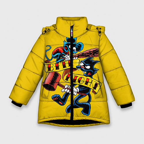 Зимняя куртка для девочки Bite Fight / 3D-Черный – фото 1