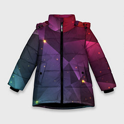 Зимняя куртка для девочки Colorful triangles