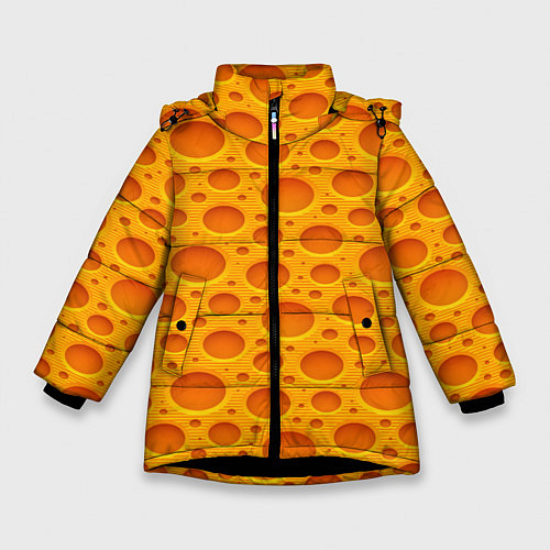 Зимняя куртка для девочки Сыр / 3D-Черный – фото 1