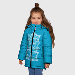 Куртка зимняя для девочки India, цвет: 3D-черный — фото 2