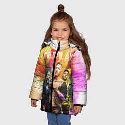 Куртка зимняя для девочки Coldplay, цвет: 3D-черный — фото 2