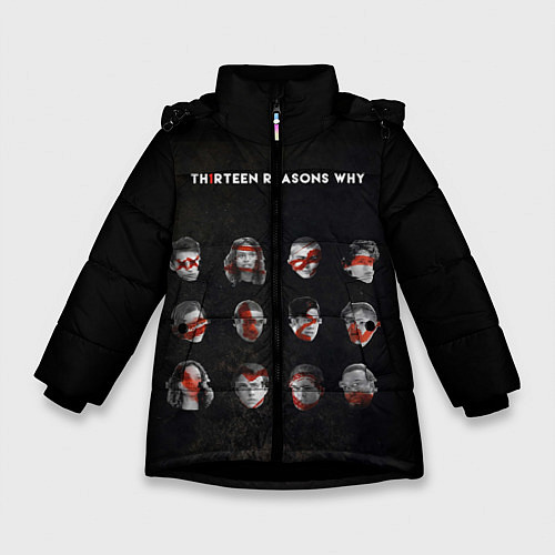 Зимняя куртка для девочки Thirteen Reasons Why / 3D-Черный – фото 1