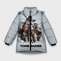 Куртка зимняя для девочки TOMB RAIDER, цвет: 3D-светло-серый