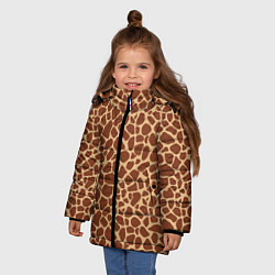 Куртка зимняя для девочки Жираф цвета 3D-черный — фото 2