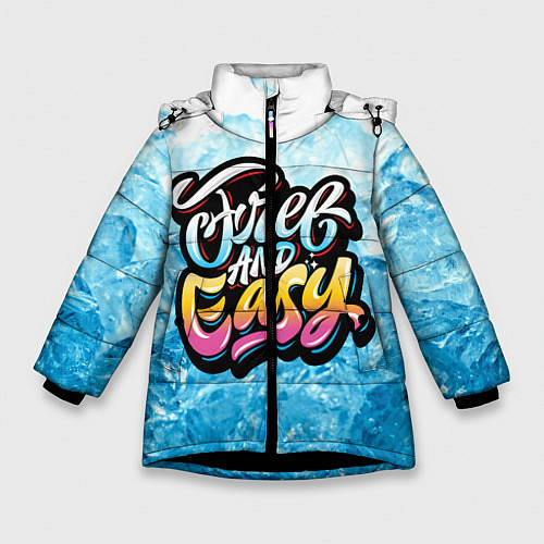 Зимняя куртка для девочки Free and Easy / 3D-Черный – фото 1